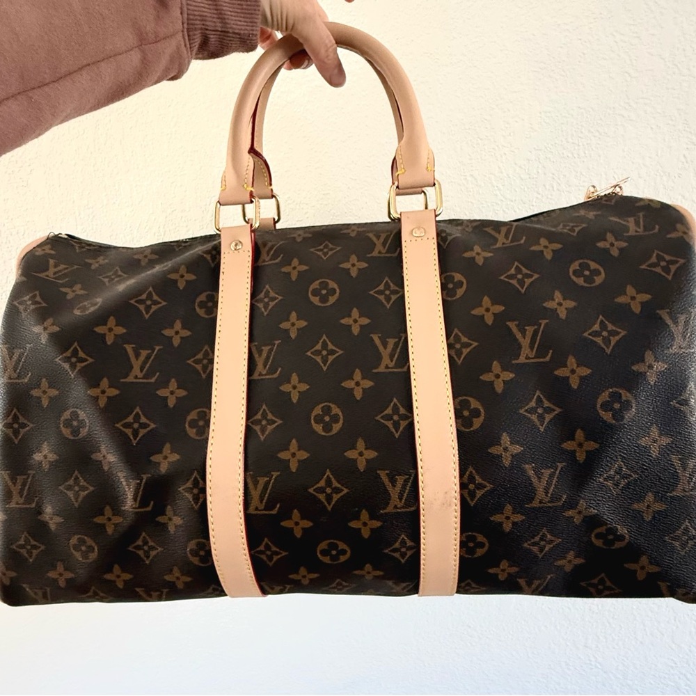 Louis Vuitton Monogram Travel Bag in Black and Brown